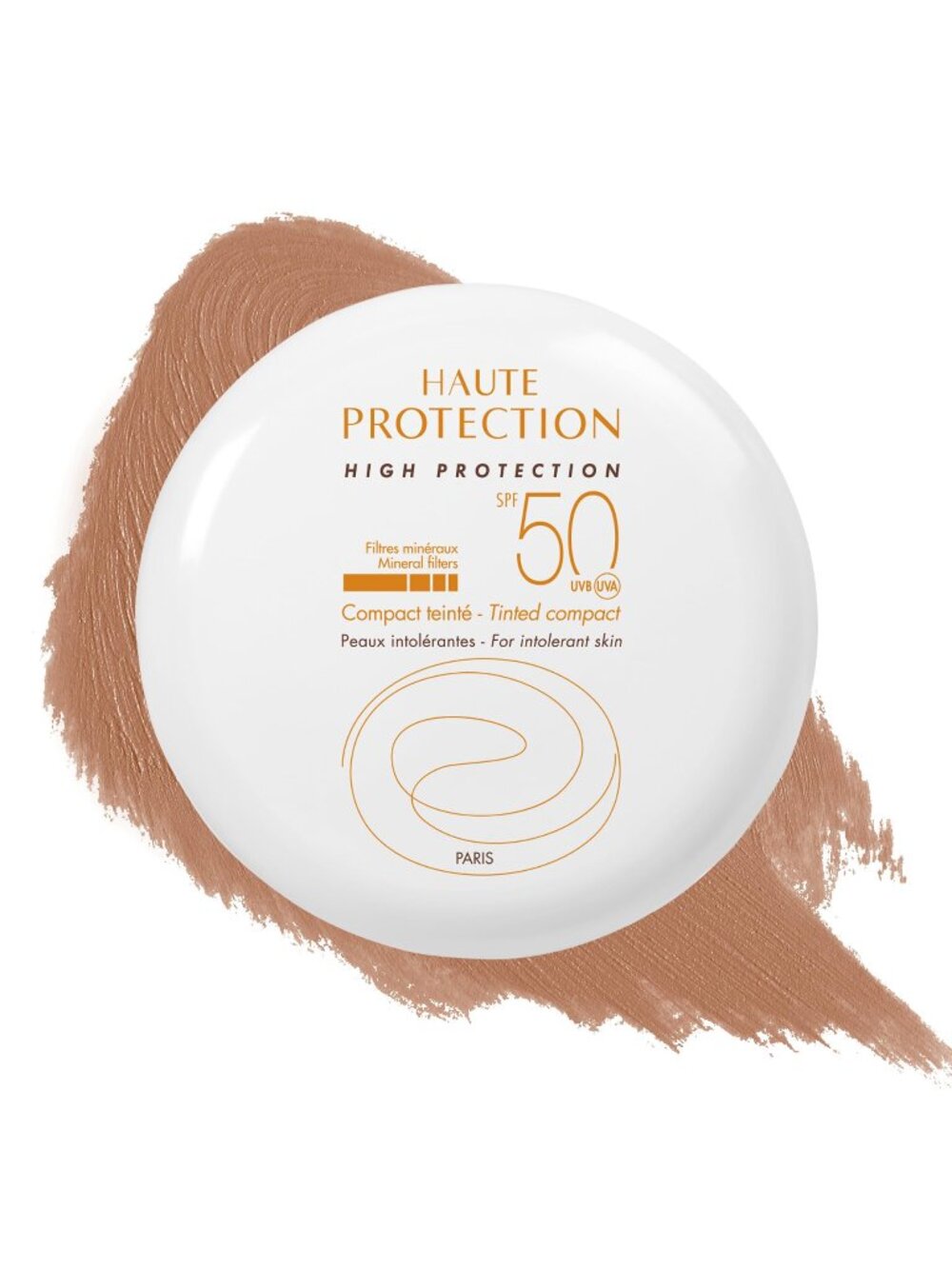 Avène High Protection Honey Tinted Compact, Broad Spectrum SPF 50+, UVA/UVB 0.35